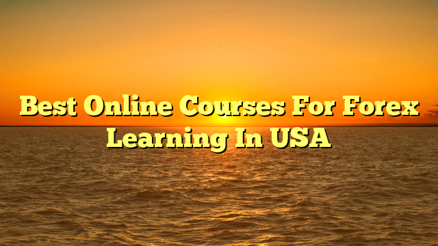 Best Online Courses For Forex Learning In USA